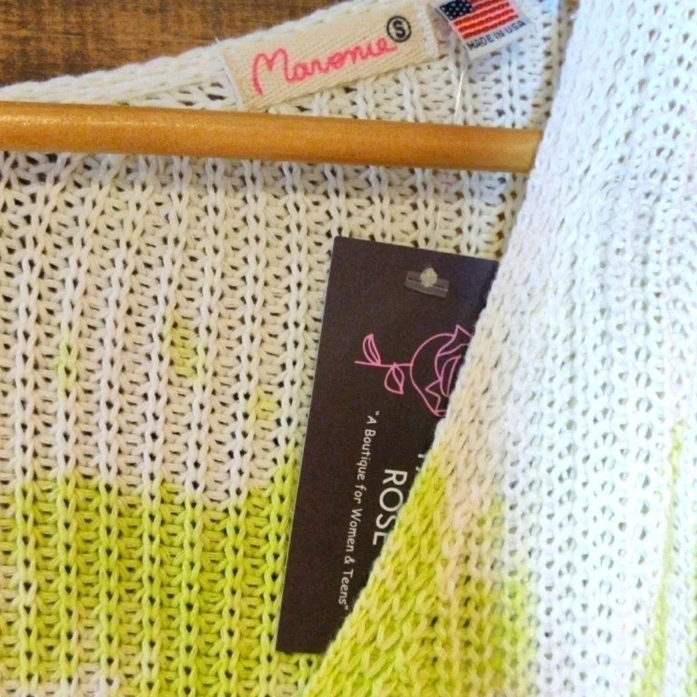 Maronie Sweater S Tie Dye lime NWT tunic